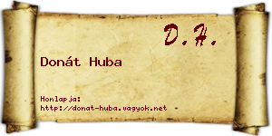Donát Huba névjegykártya